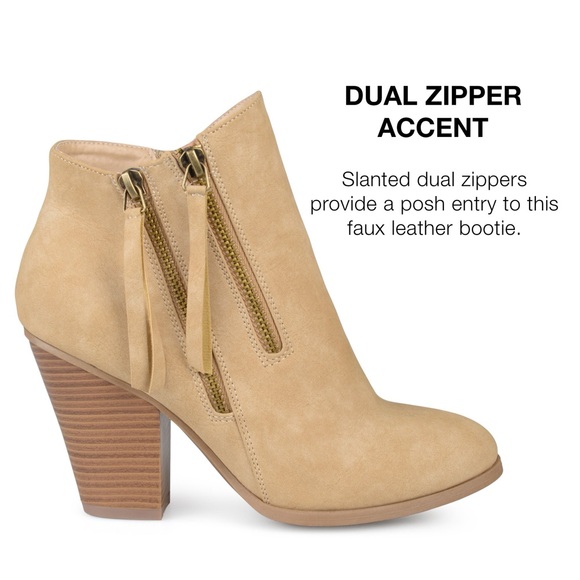 NWT Dual-Zip Heeled Ankle Booties, Journee Collection Women's Vally - Picture 4 of 16